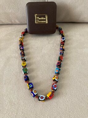 Vecchia Murano Italian Glass Bead Necklace